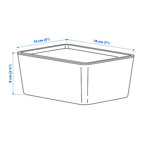 KUGGIS - 附蓋收納盒, 透明 黑色 | IKEA 線上購物 - PE809527_S4