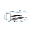 VIHALS day-bed w trundle bed/2 mattresses