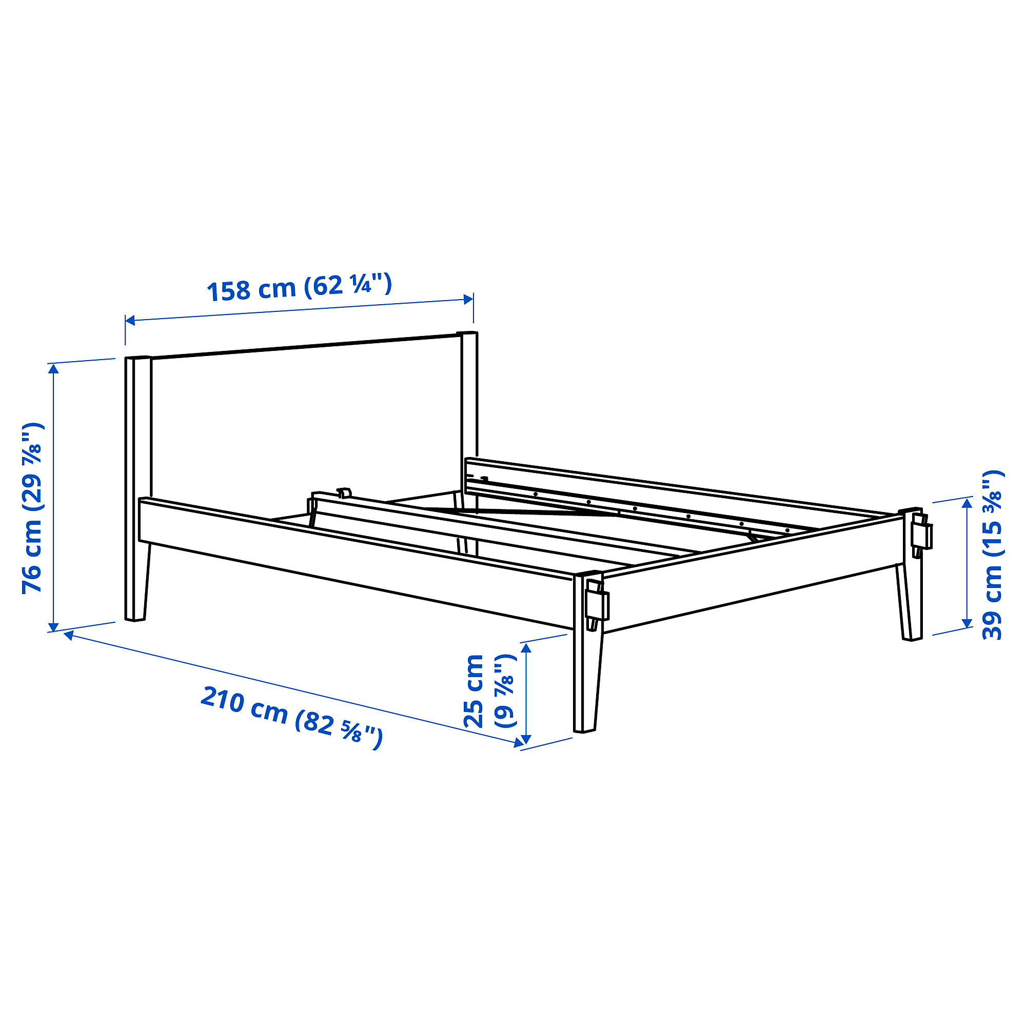 TAXÅSKLINT bed frame