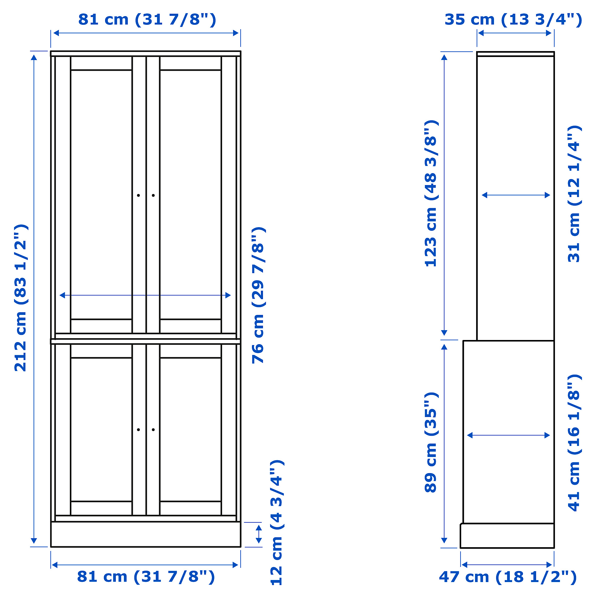 HAVSTA storage combination with doors