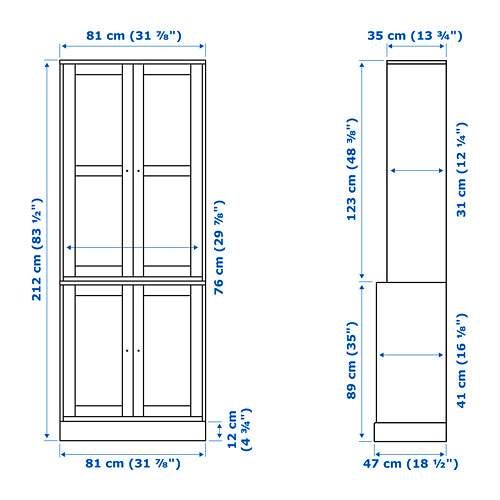 HAVSTA - storage combination w glass-doors, dark brown | IKEA Taiwan Online - PE753624_S4