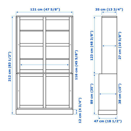 HAVSTA - 玻璃滑門收納組合, 白色 | IKEA 線上購物 - PE753625_S4