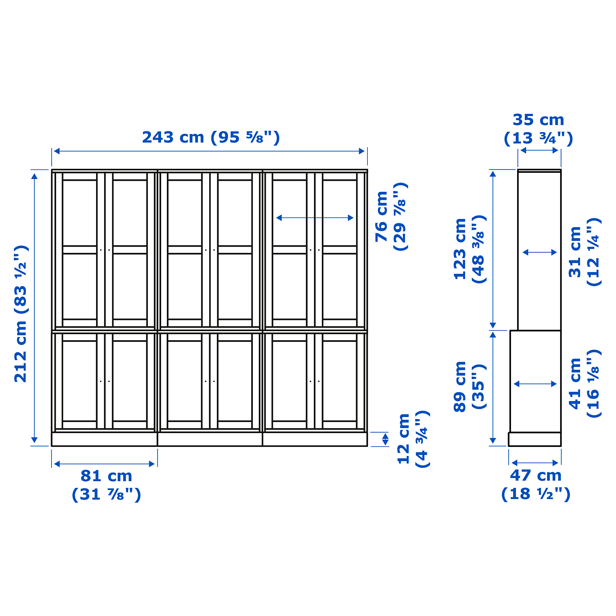 HAVSTA storage combination w glass-doors