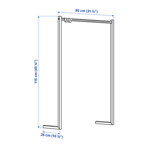 NORDLI - add-on clothes rail, anthracite | IKEA Taiwan Online - PE852210_S4