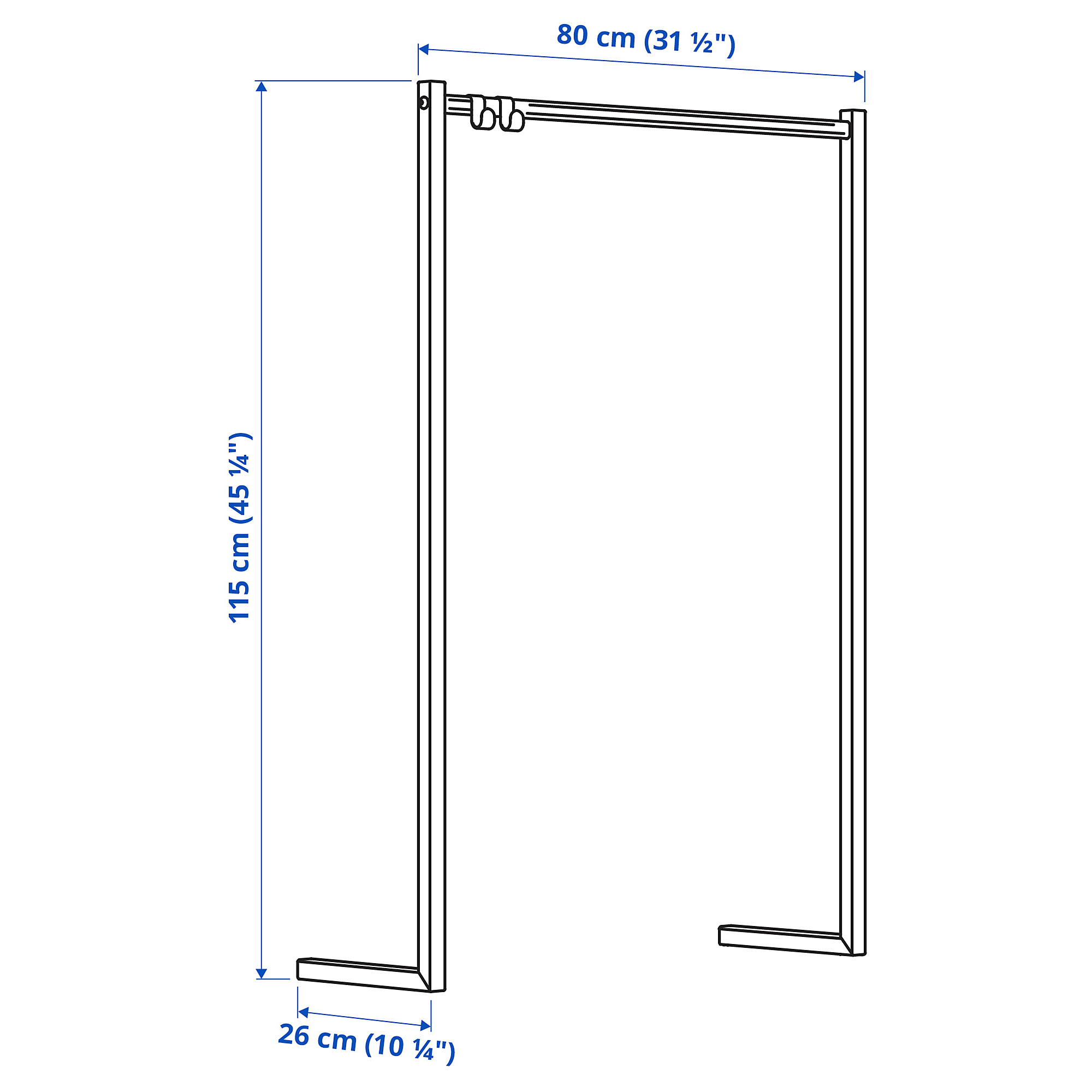 NORDLI add-on clothes rail