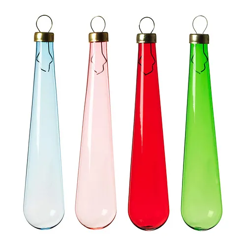 VINTERFINT - 聖誕樹裝飾品, 水滴形 玻璃/多種顏色, 14 公分 | IKEA 線上購物 - PE995139_S4