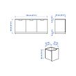 NORDLI chest of 3 drawers