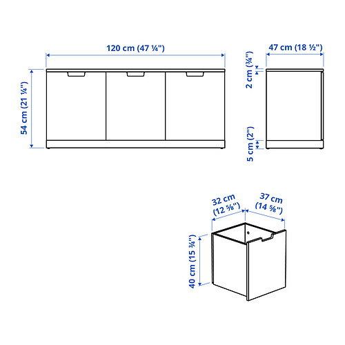 NORDLI - 3-drawer chest, white | IKEA Taiwan Online - PE852227_S4