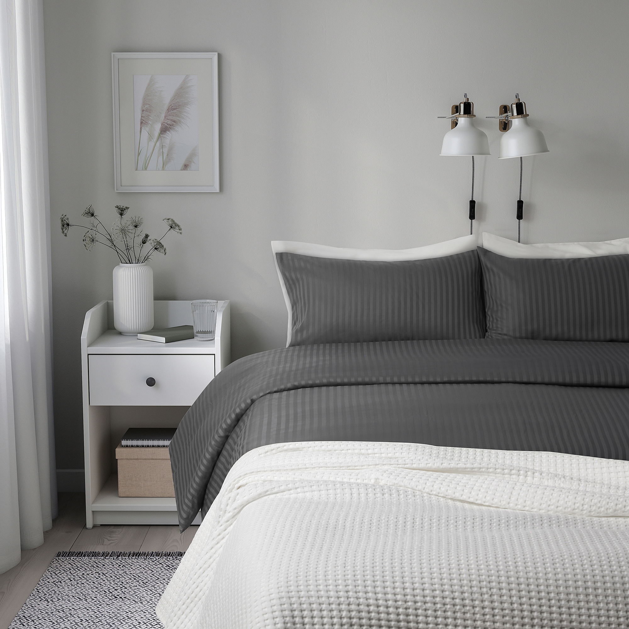 NATTJASMIN duvet cover and 2 pillowcases
