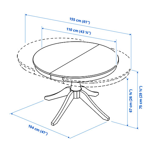 ROSENTORP extendable table