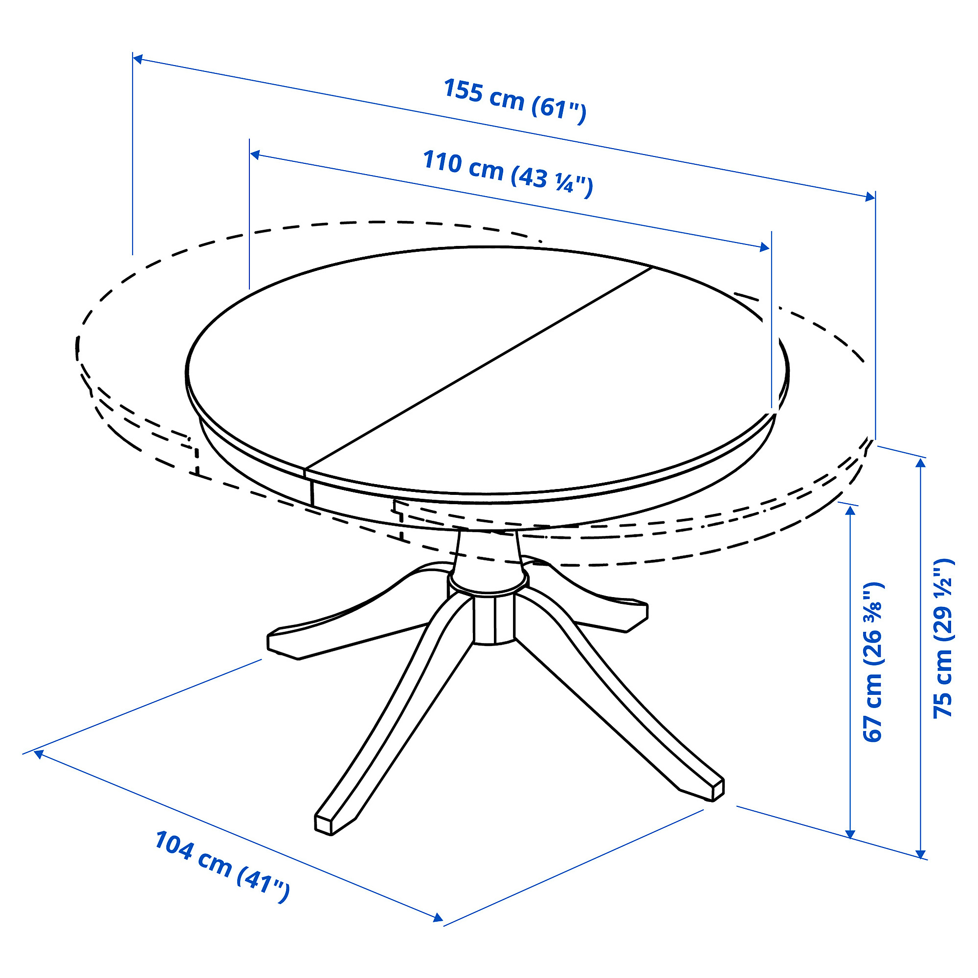 ROSENTORP extendable table