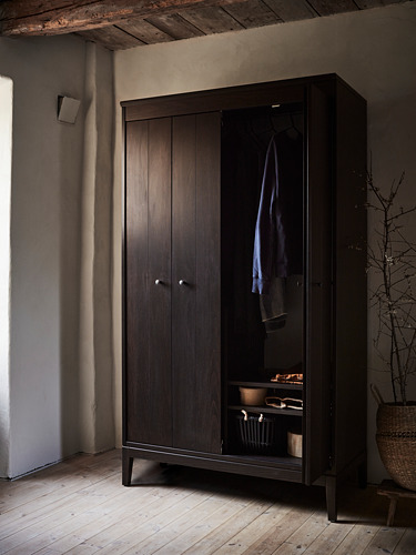 IDANÄS - 衣櫃/衣櫥, 深棕色 上色 | IKEA 線上購物 - PH172621_S4