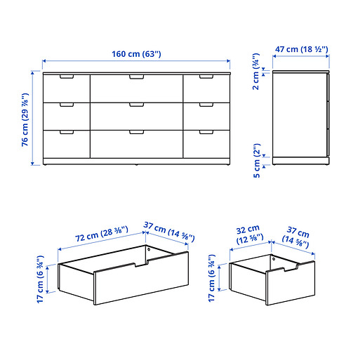 NORDLI 抽屜櫃/9抽