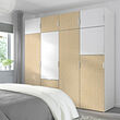 PLATSA wardrobe with 9 doors+3 drawers