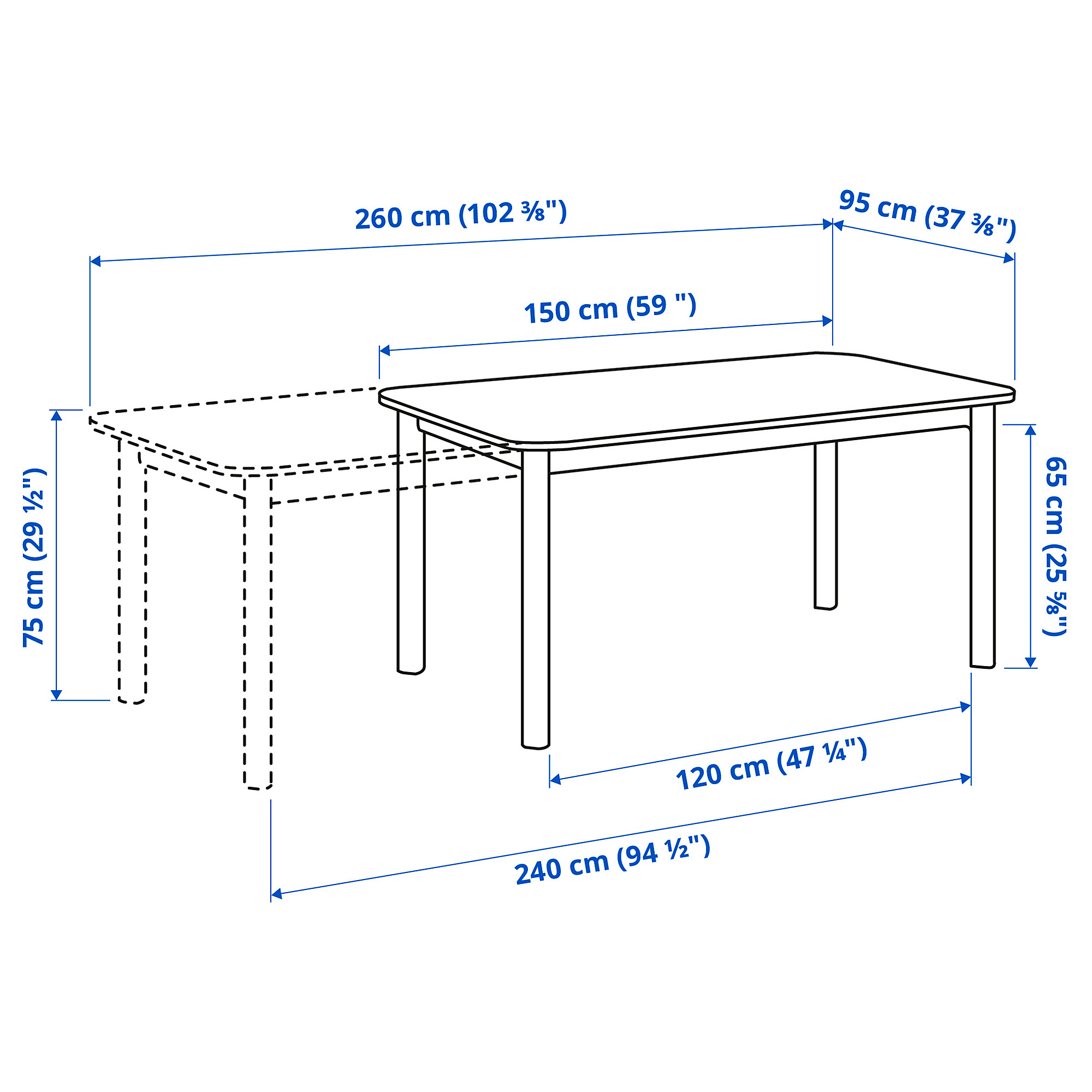 STRANDTORP/UDMUND table and 8 chairs