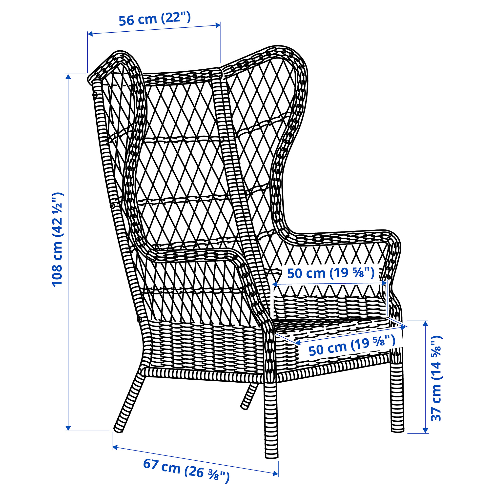 RISHOLMEN wing chair, in/outdoor