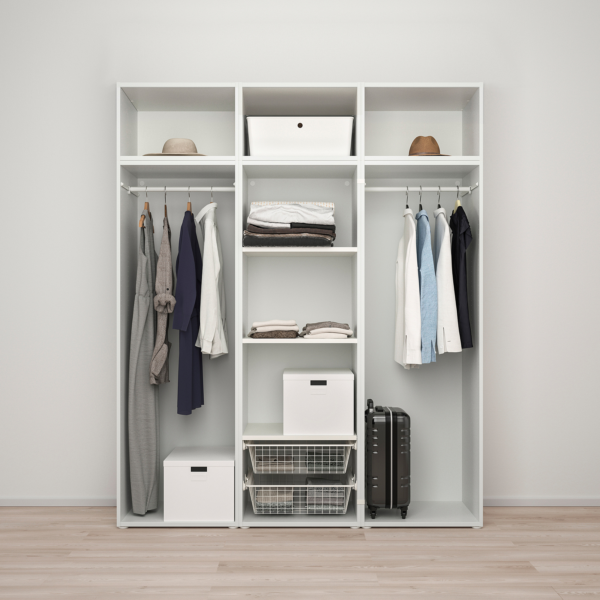 PLATSA wardrobe w 6 doors