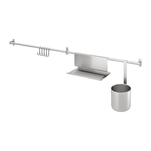 KUNGSFORS - 壁掛桿收納組合, 不鏽鋼 | IKEA 線上購物 - PE753741_S4