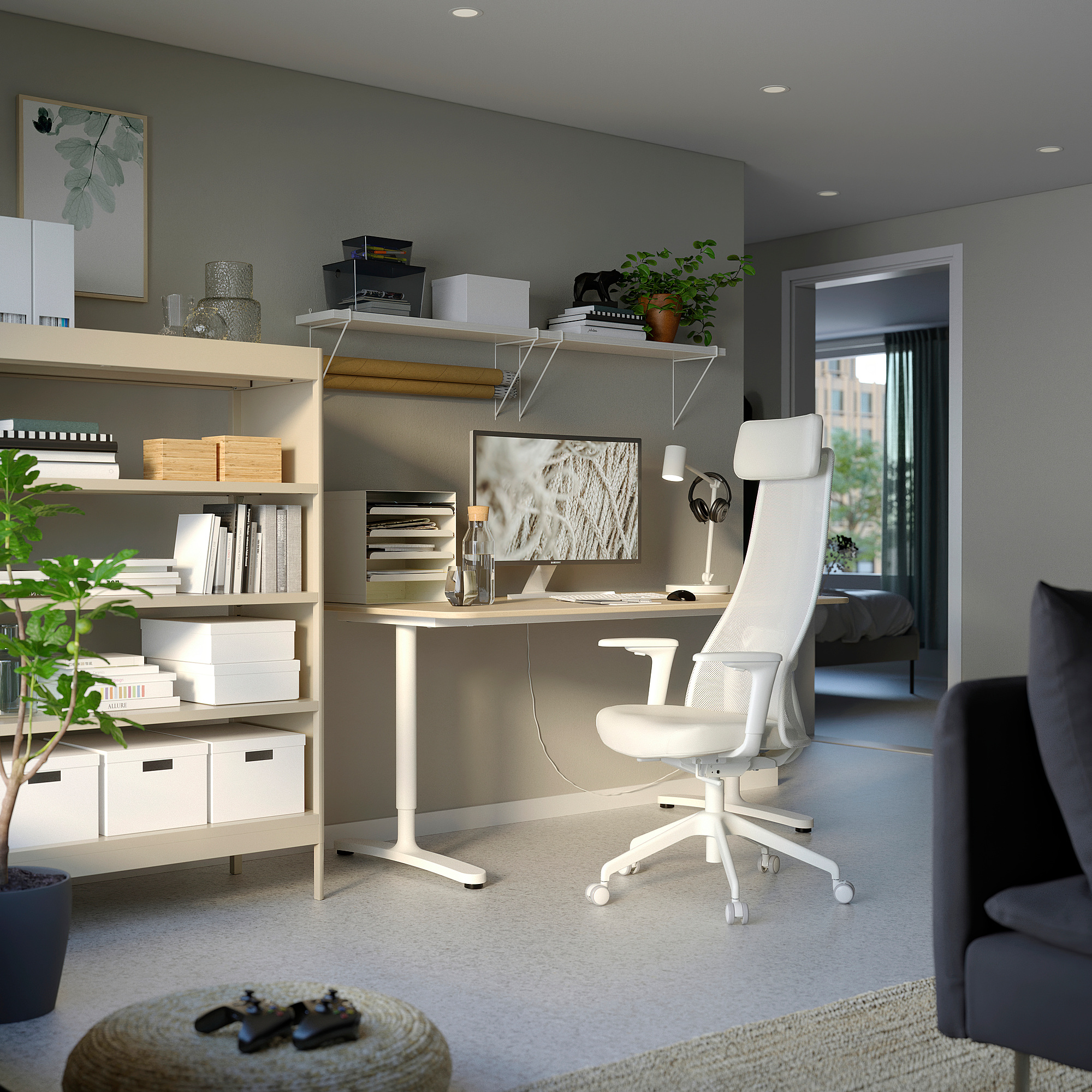 JÄRVFJÄLLET office chair with armrests