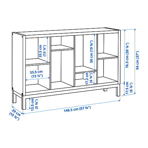 KALLAX shelving unit with underframe