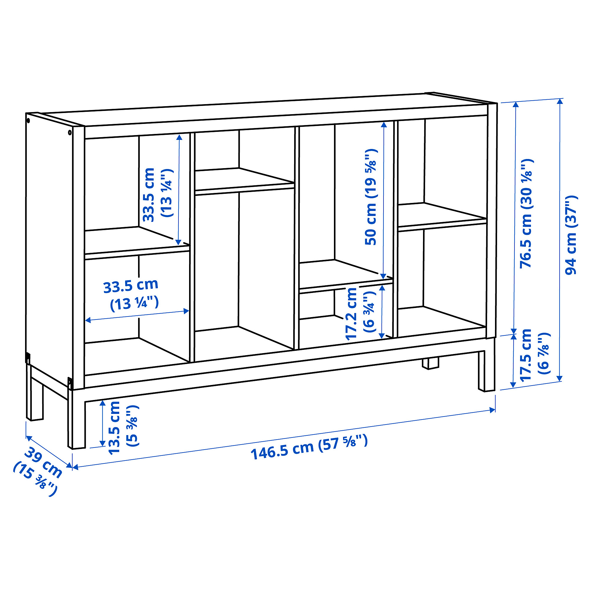 KALLAX shelving unit with underframe