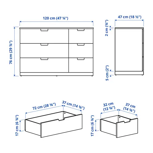 NORDLI 抽屜櫃/6抽