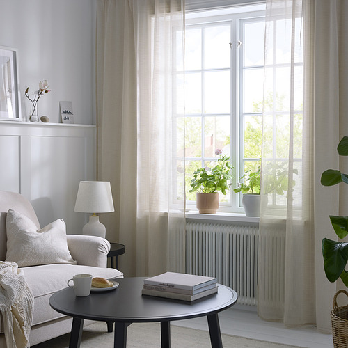HÄLLEBRÄCKA sheer curtains, 1 pair