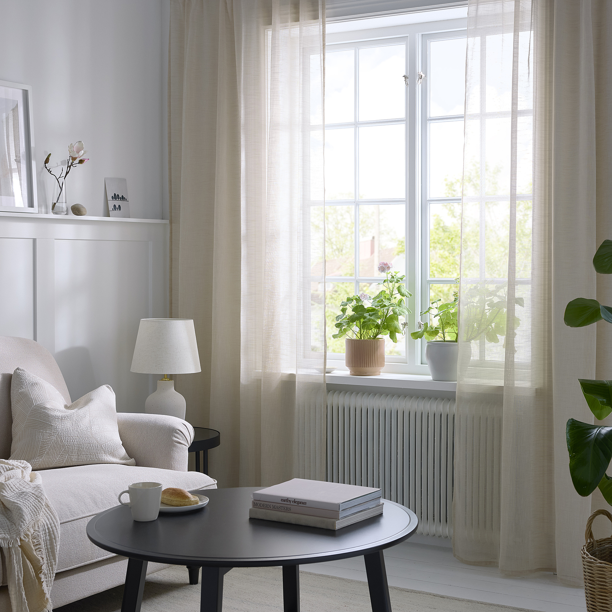 HÄLLEBRÄCKA sheer curtains, 1 pair