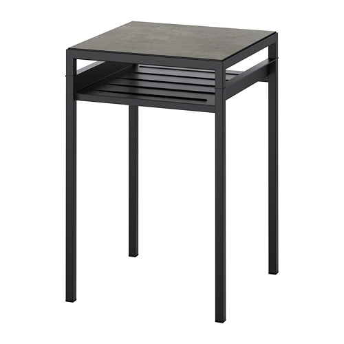 NYBODA - 邊桌, 深灰色 仿混凝土/黑色 | IKEA 線上購物 - PE753811_S4