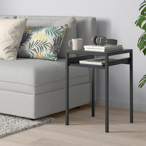 NYBODA - 邊桌, 深灰色 仿混凝土/黑色 | IKEA 線上購物 - PE753822_S4
