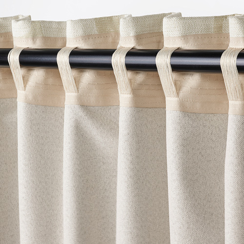 LÖNNSTÄVMAL block-out curtains, 1 pair