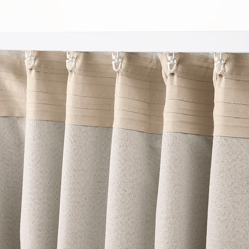 LÖNNSTÄVMAL block-out curtains, 1 pair