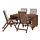 ÄPPLARÖ - table+4 reclining chairs, outdoor, brown stained/Kuddarna grey | IKEA Taiwan Online - PE713668_S1