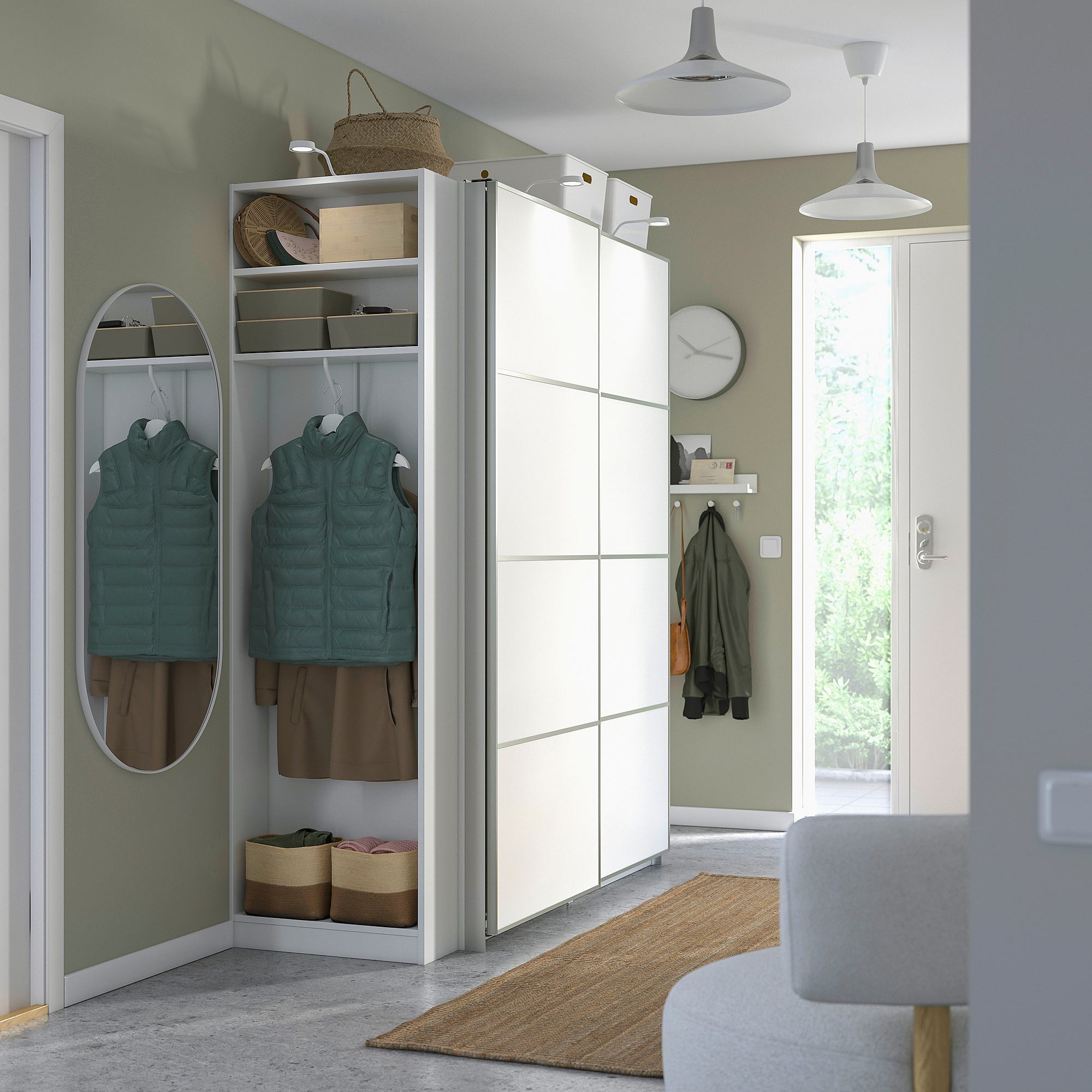 PAX/MEHAMN wardrobe with sliding doors