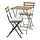 TÄRNÖ - table+2 chairs, outdoor, black/light brown stained/Kuddarna beige | IKEA Taiwan Online - PE713691_S1