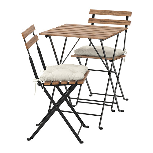 TÄRNÖ - 戶外餐桌椅組, 黑色/淺棕色/Kuddarna 米色 | IKEA 線上購物 - PE713691_S4
