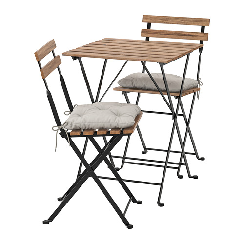 TÄRNÖ - 戶外餐桌椅組, 黑色/淺棕色/Kuddarna 灰色 | IKEA 線上購物 - PE713692_S4