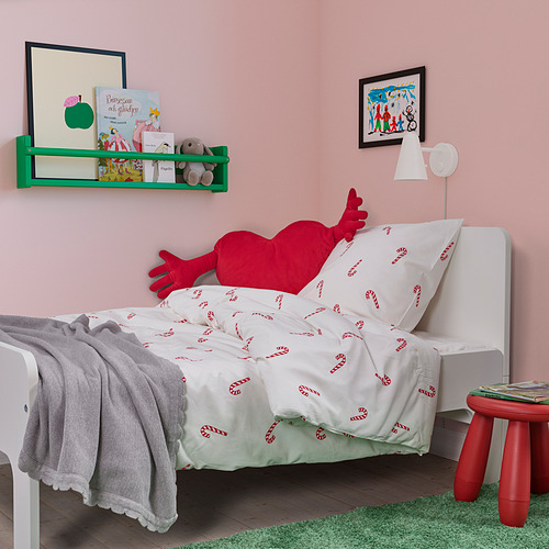 LÖVSÅNGARE duvet cover and pillowcase