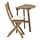 ASKHOLMEN - table for wall+1 fold chr, outdoor, grey-brown stained/Kuddarna beige | IKEA Taiwan Online - PE713774_S1