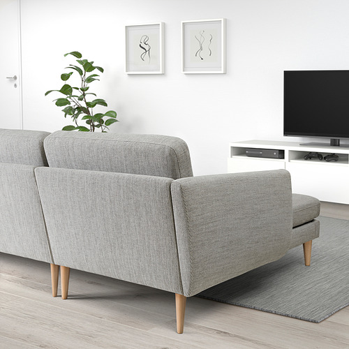 SMEDSTORP 3-seat sofa with chaise longue