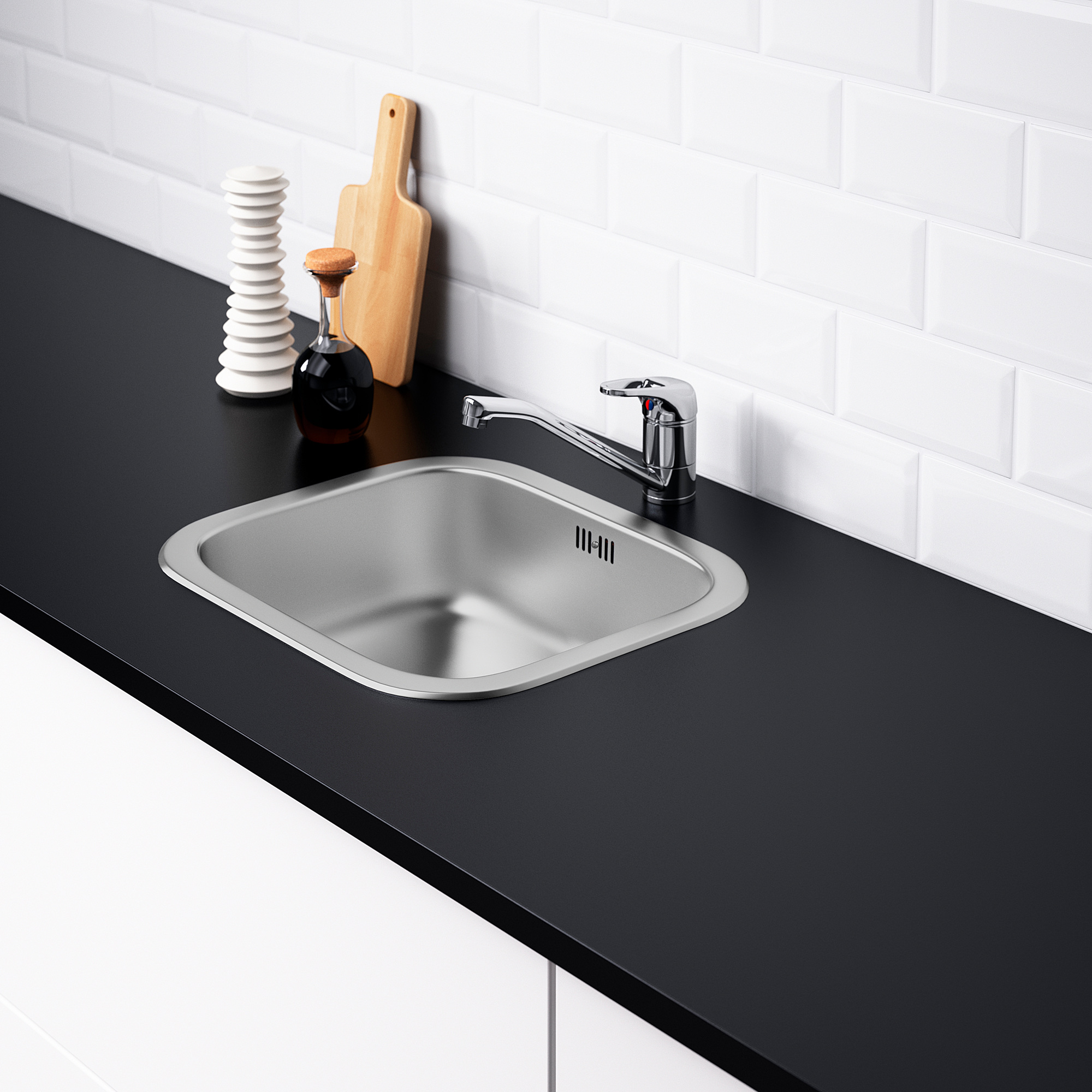 FYNDIG single-bowl inset sink