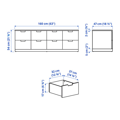 NORDLI 抽屜櫃/8抽