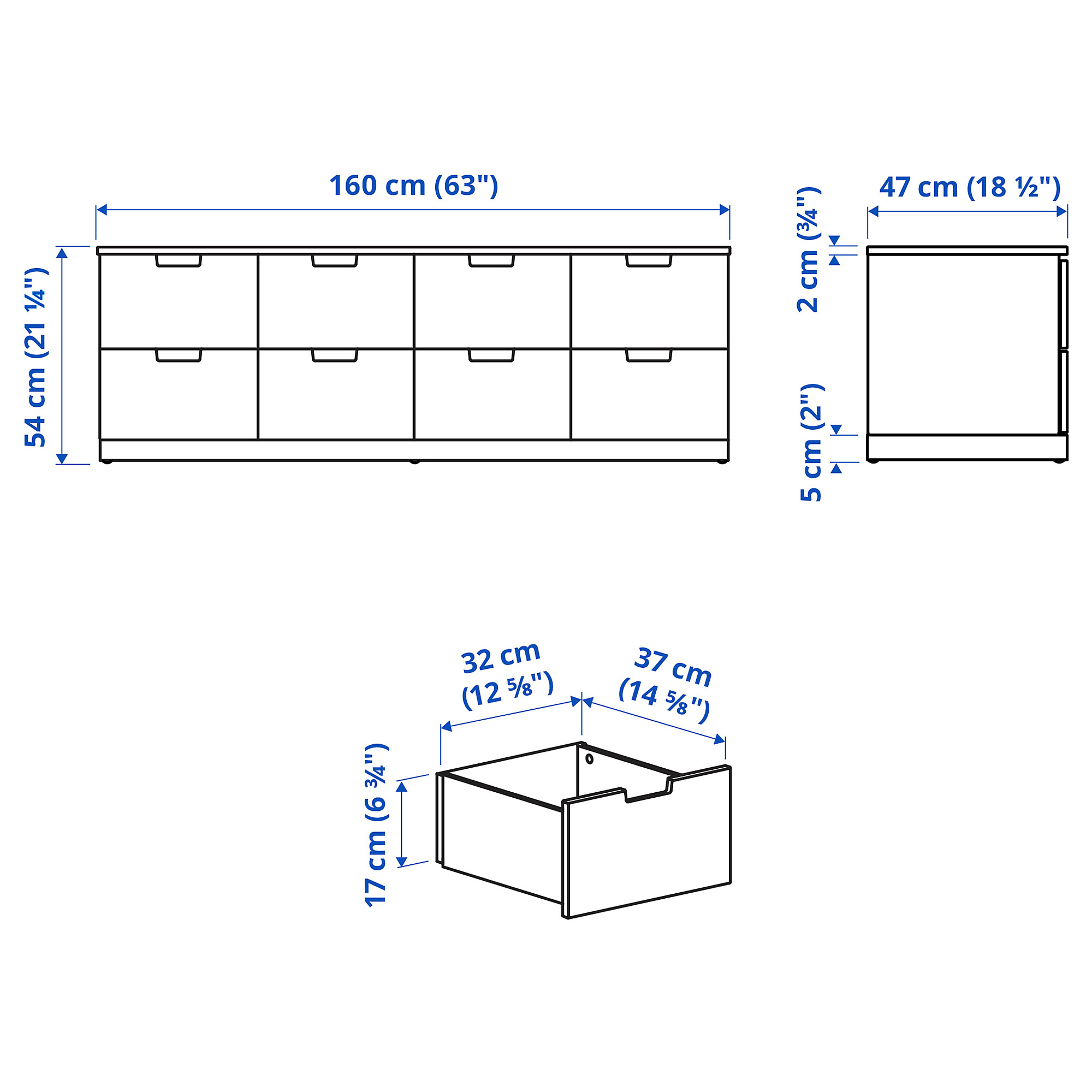 NORDLI 抽屜櫃/8抽