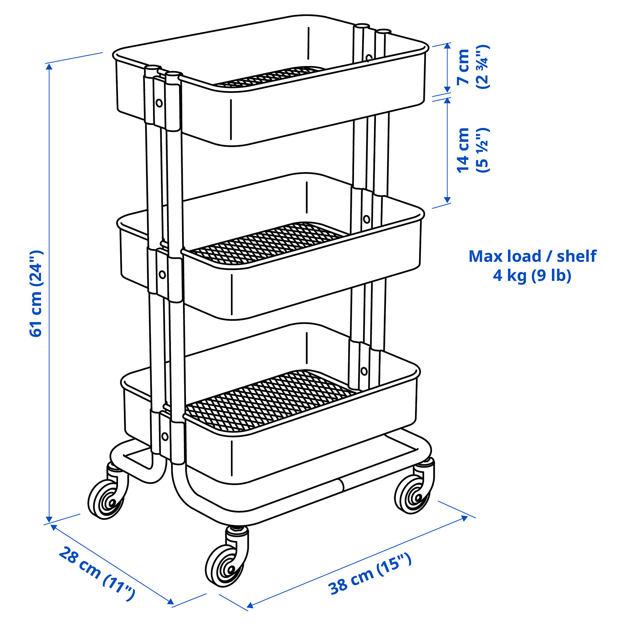 RÅSKOG trolley