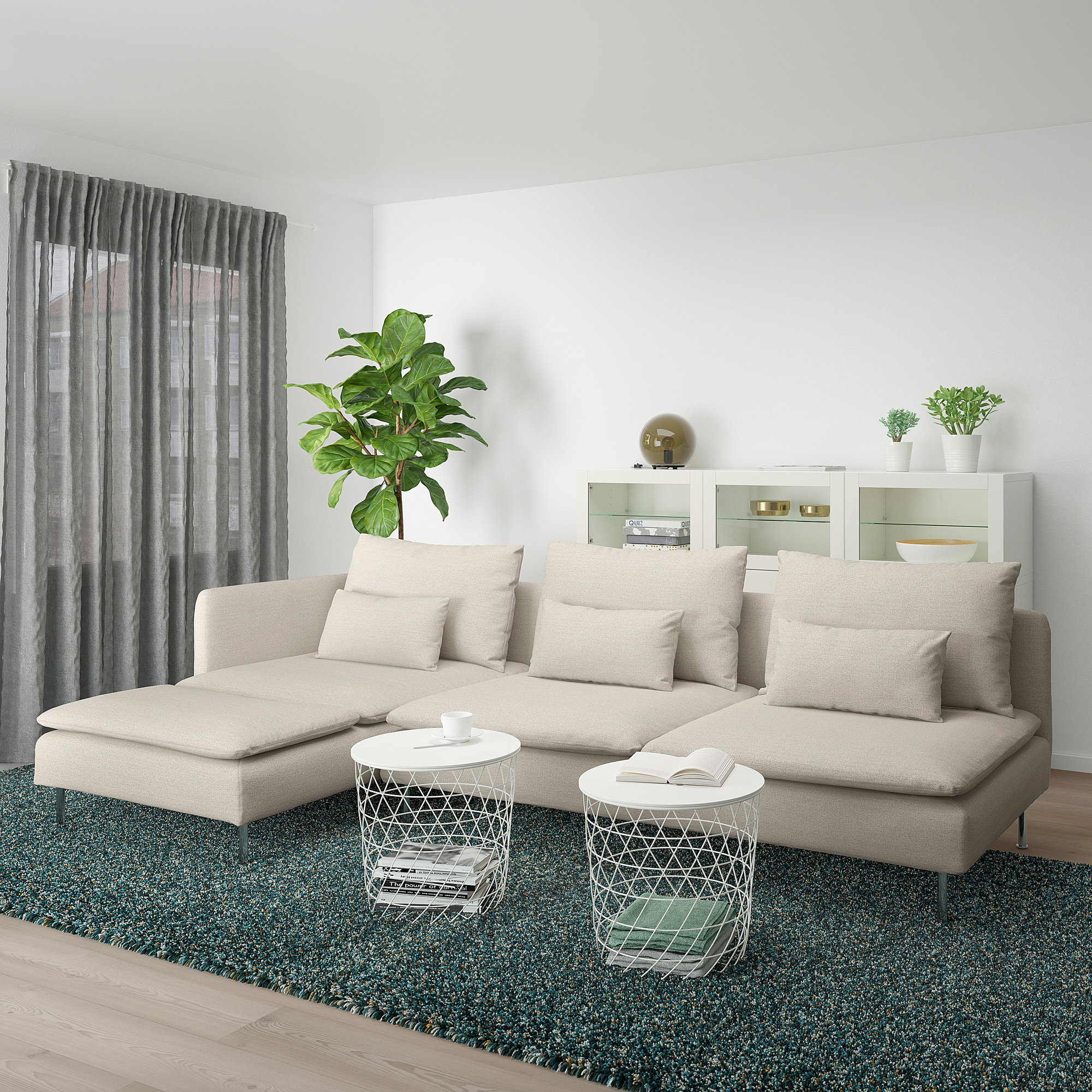 SÖDERHAMN 4-seat sofa with chaise longue