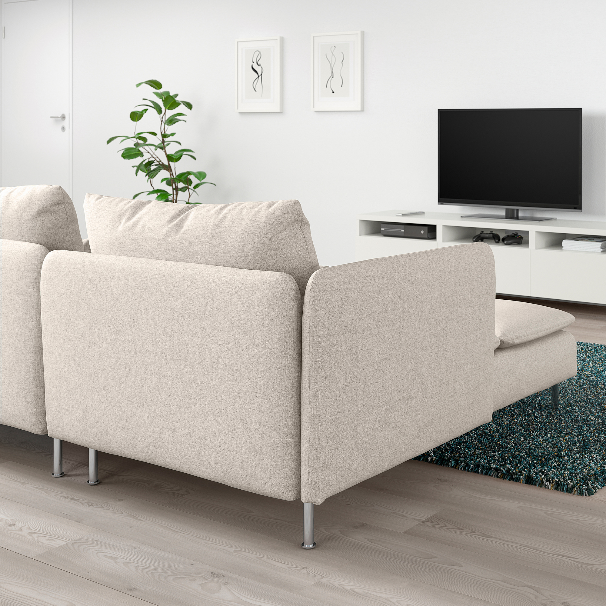 SÖDERHAMN 4-seat sofa with chaise longue