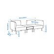 LILLEHEM 2-seat modular sofa with side table