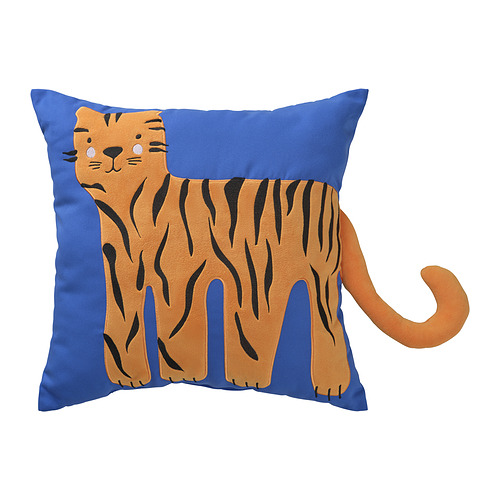 NATTHÄGER - cushion, blue/tiger, 50x50 cm | IKEA Taiwan Online - PE957310_S4