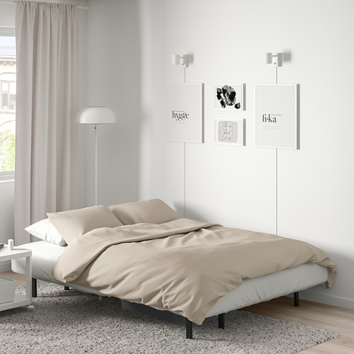 NYHAMN - 3-seat sofa-bed, with pocket spring mattress/Hyllie beige | IKEA Taiwan Online - PE754068_S4