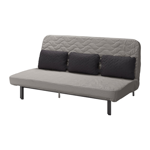 NYHAMN - 沙發床附靠枕, 附泡棉床墊/Knisa 灰色/米色 | IKEA 線上購物 - PE754067_S4